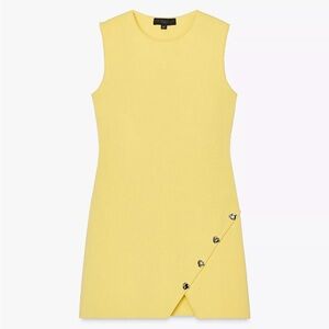 Zara Yellow IRREGULAR BUTTON KNIT
DRESS